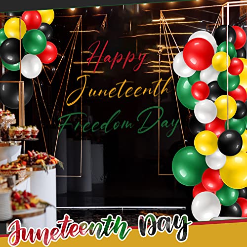 Deekin 130 Pcs Black History Month Balloons Party Decoration Juneteenth Day Garland Arch Patriotic Latex Balloons for Wedding Baby Shower Birthday Party SupplyYellow Black Dark Green Red White - Image 5