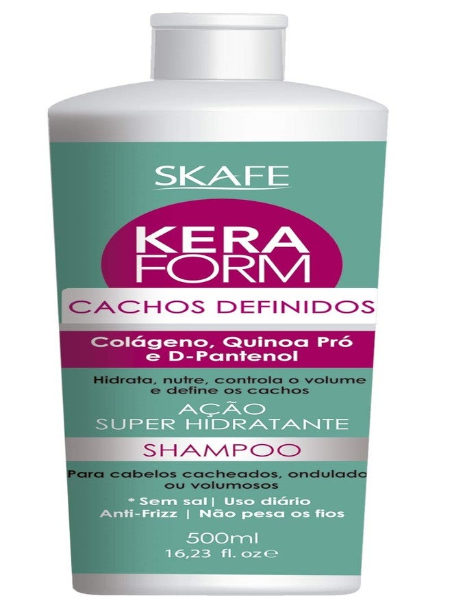Skafe - Linha Keraform (Cachos Definidos) - Shampoo Super Hidratante 500 Ml - (Defined Curls Collection - Super Moisturizing Shampoo 16.90 Fl Oz)