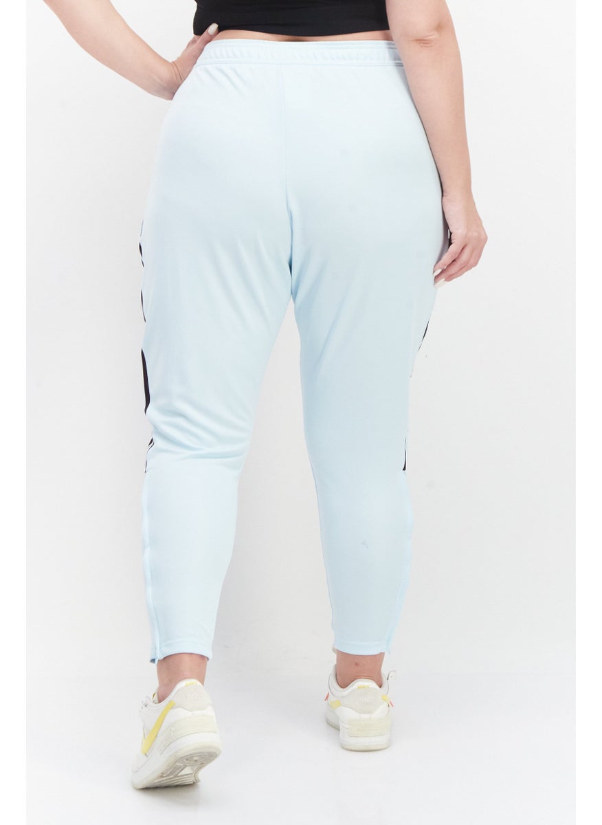 Adidas - Women Plus Size Brand Logo Training Track Pant, Blue - Image 1
