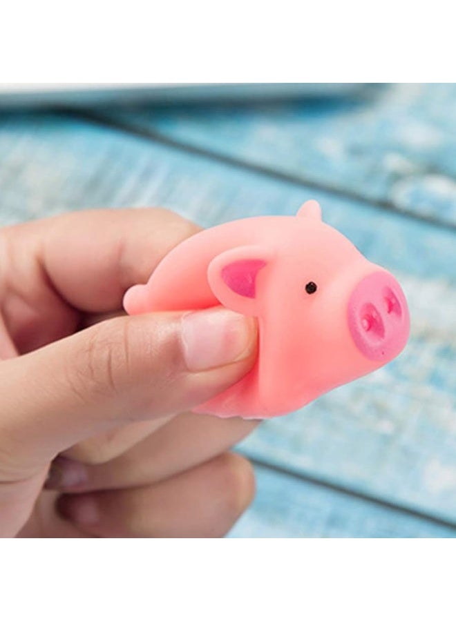 HAKACC 20 PCS mini Rubber Pig Baby Bath Toys Pink Rubber Screaming Sound Piggie Party Favors for Kids - Image 1