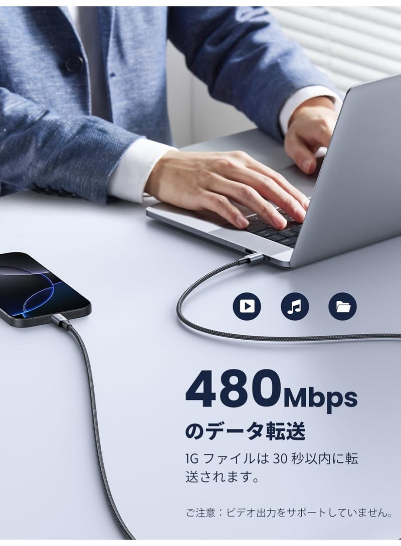 UGREEN USB C to USB C Cable, 100W/5A, Ultra Fast Charge, Anti-Disconnect, PD and Type-C Model Compatible: iPhone 15, MacBook Pro, Matebook, iPad, Xperia, Galaxy, etc, 3.3 ft (1 m, Black) - Image 4