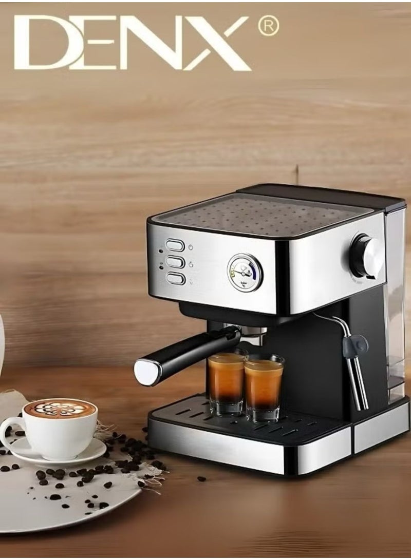 دينكس ماكينة قهوة لتحضير الإسبريسو ورغوة الحليب  الكابتشينو واللاتيه في المنزل، بسعة 1.6 لتر وبقوة 850 واط، مزودة بجهاز تبخير  فلتر معدني، مؤشر حرارة - Image 5