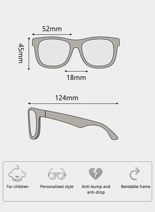 Kids Blue Light Blocking Glasses, Anti Eyestrain Computer Glasses, Gaming Eyewear UV400 Protection with Light Weight Metal Frame for Boys Girls and Children Age 3-12, Black - Image 3