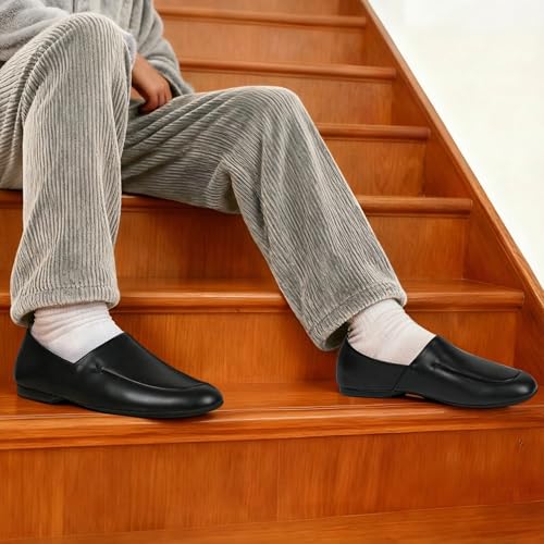 L.B. Evans Mens Duke Opera Slip On Casual Slippers Casual - Black - Size 10 D - Image 4