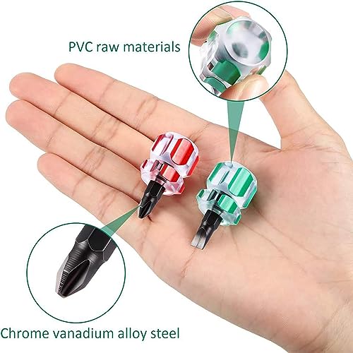 Buspoll Sewing Machine Screwdriver Ultra Short Screwdriver Tool - One Flat Head and One Phillips Screwdriver for Sewing Projects - Image 4