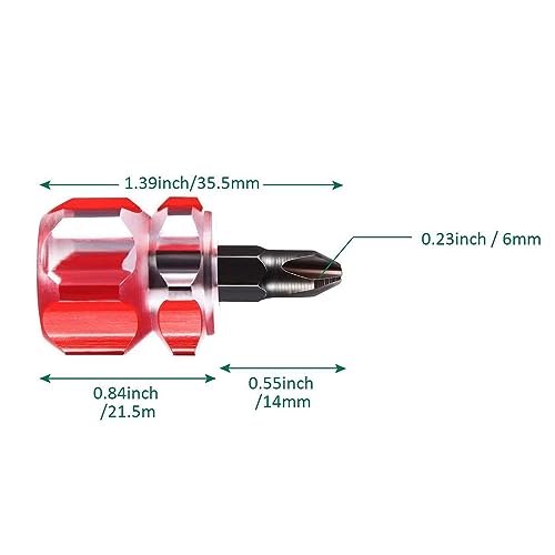 Buspoll Sewing Machine Screwdriver Ultra Short Screwdriver Tool - One Flat Head and One Phillips Screwdriver for Sewing Projects - Image 2