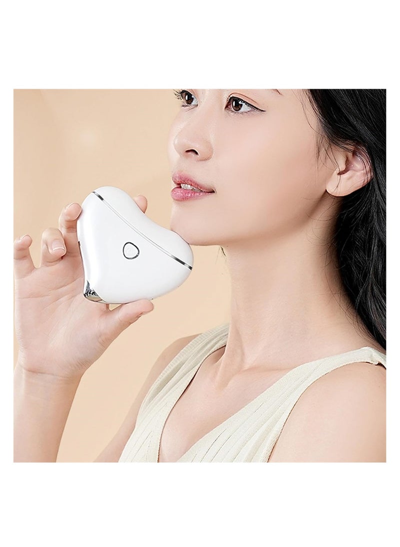 SYOSI Scraping Face Massager, Electric Portable Heated Beauty Instrument, USB Charging, White, Scraping Instrument for Face and Body  - Image 2
