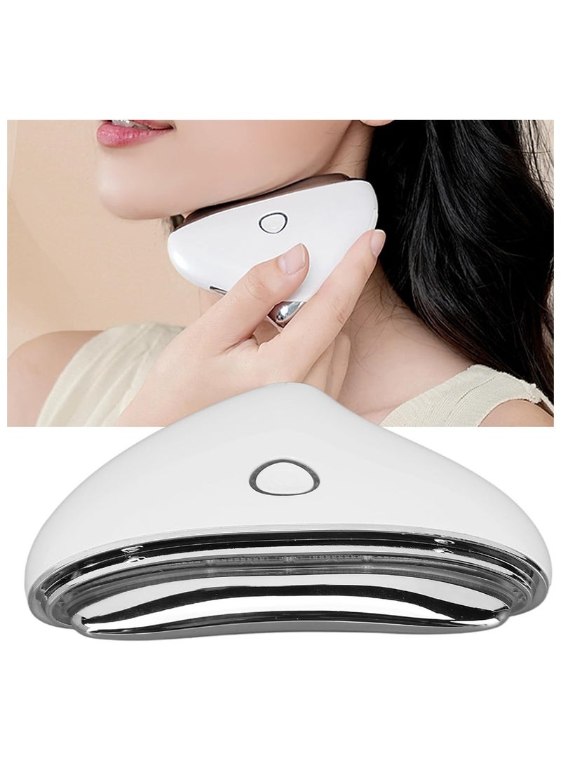 SYOSI Scraping Face Massager, Electric Portable Heated Beauty Instrument, USB Charging, White, Scraping Instrument for Face and Body  - Image 3