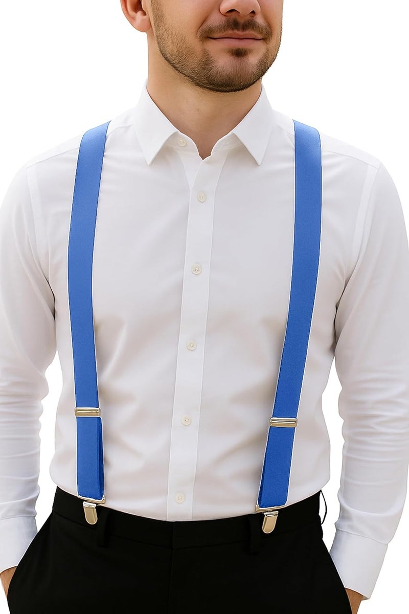 Trilece Suspenders for Men - Adjustable Elastic Mens Suspenders with Heavy Duty Strong Clips - Image 1