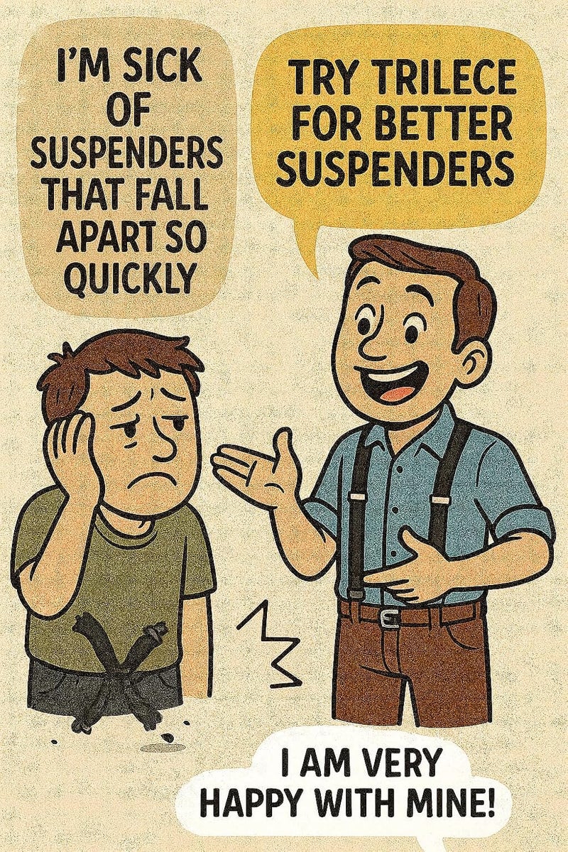 Trilece Suspenders for Men - Adjustable Elastic Mens Suspenders with Heavy Duty Strong Clips - Image 4