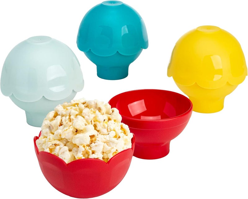 Ecolution Micro-Pop Popcorn Ball Maker Set, Create the Perfect Sized Treats, Made Without BPA, Mess-Free & Dishwasher Safe, 4-Piece Set, Multicolor - Image 1