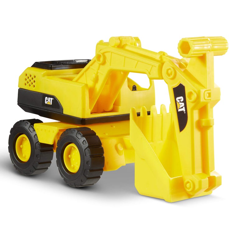 Cat Construction Fleet 10 Excavator Toy HeavyDuty Plastic Working Boom Bucket FreeRolling Wheels IndoorOutdoor Sandbox Vehicle for Toddlers Kids Ages2 - Image 2
