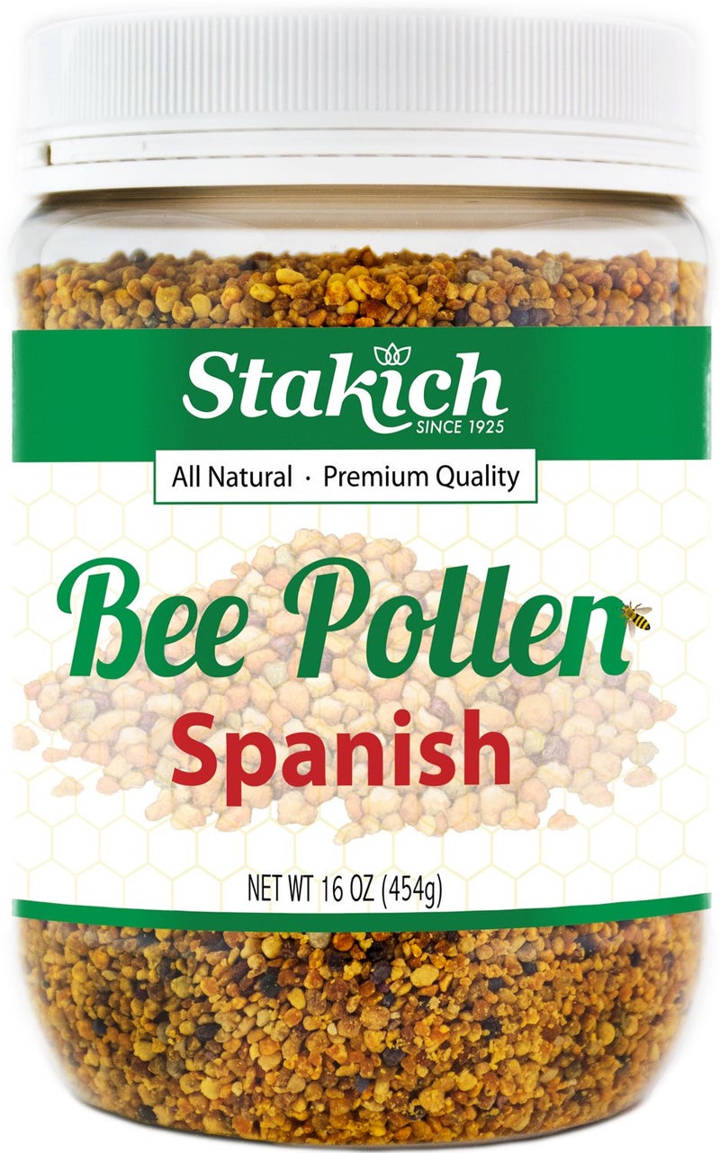 Stakich Spanish Bee Pollen Granules - 1 Pound (16 Ounce) - Pure, Natural, Unprocessed - Image 1