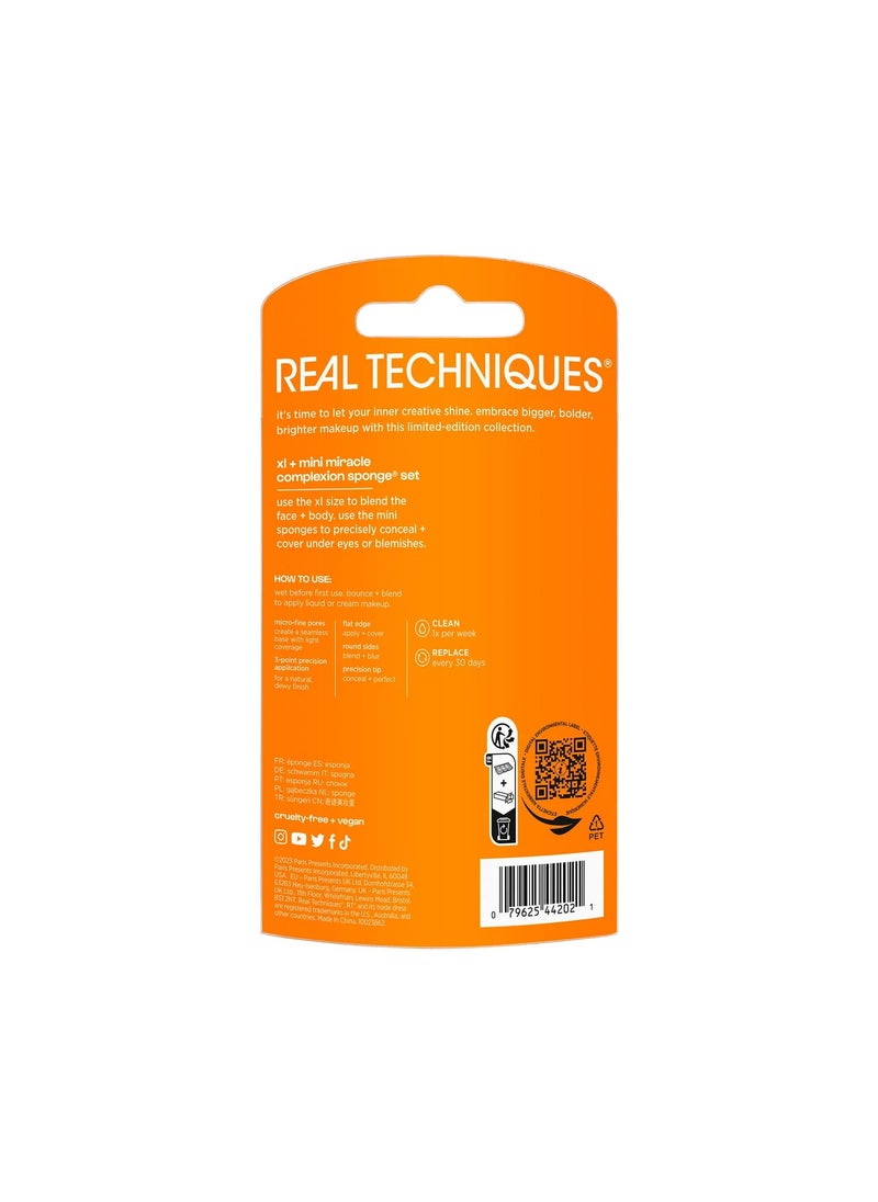 REAL TECHNIQUES Hyperbrights Xl + Mini Miracle Complexion Spong  - Image 3