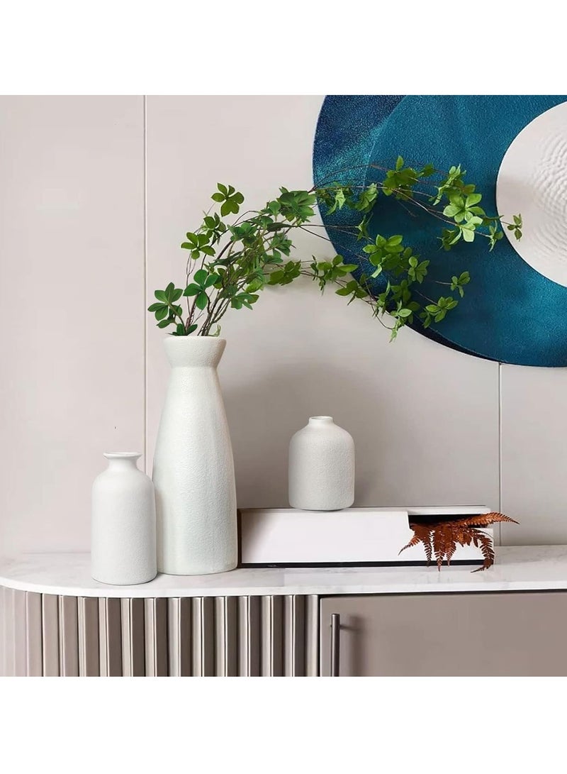 رات سو زهرية سيراميك مجموعة من 3 زهرية صغيرة للزهور للزهرية مودرن بوهو مزهرية مودرن زهرية ديكور مودرن زهرية العشب زهريات مجففة زهريات طاولة غرفة المعيشة رفوف زهريات مركز الزهرية زهرية - Image 5