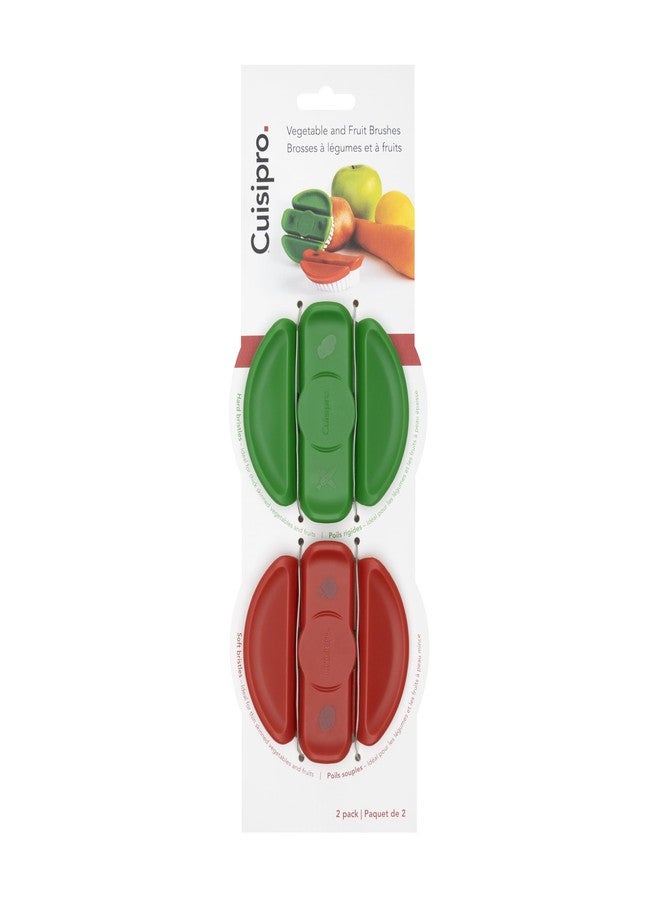 Cuisipro Vegetable Cleaning Brush 2 Pack, 3.5", 1 Soft 1 Hard - Image 4