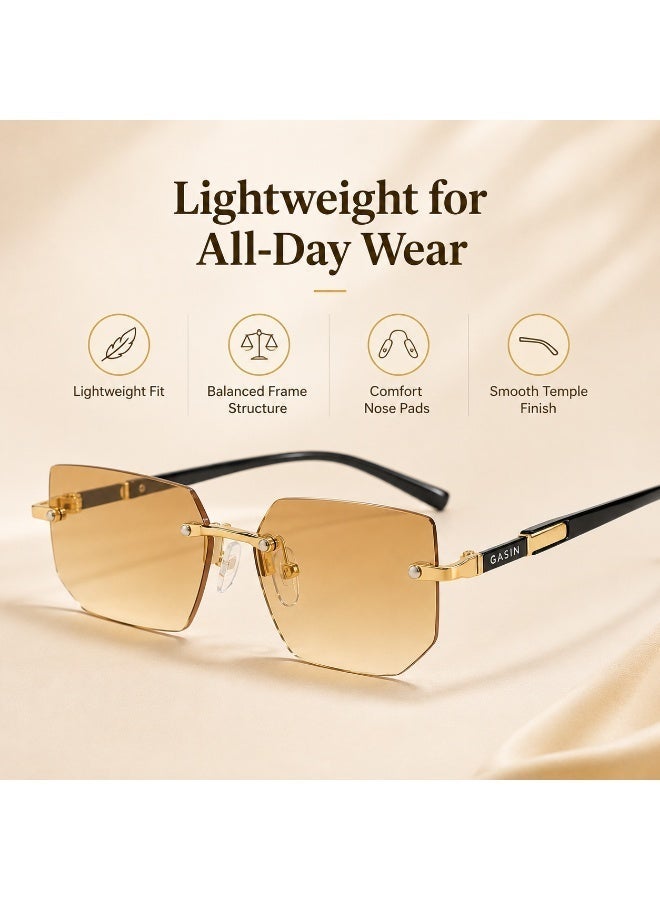 Gasin New Rimless Fashion Trend Sunglasses Personalized Sunglasses UV Protection Unisex - Image 5