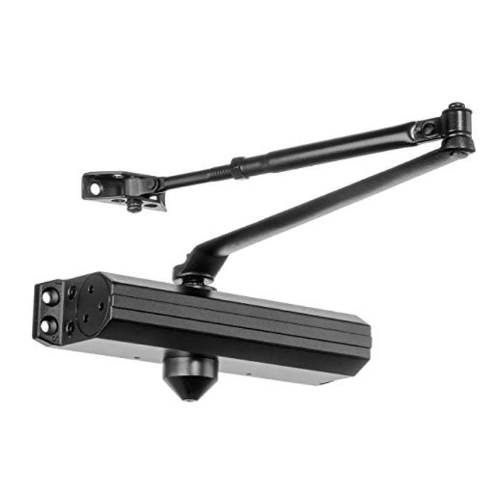 Dynasty Hardware Door Closer, Grade 1 Heavy Duty Commercial Hydraulic Closer, Self-Closing, Adjustable Spring Size 3-6, ADA Compliant, Surface Mount, Sprayed Duronotic Bronze, Series 1636 - Image 1
