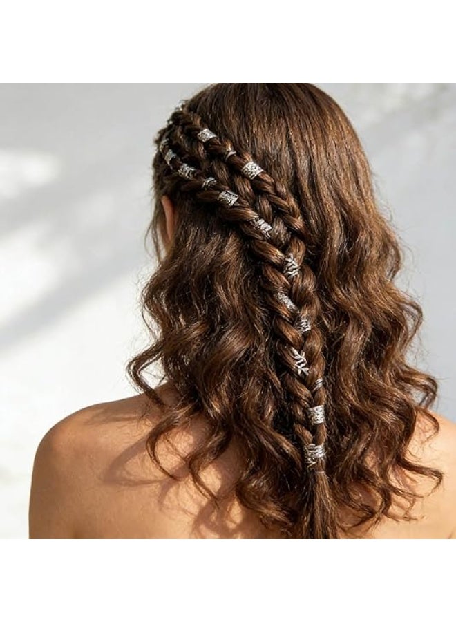 40pcs Solid Color Hollow Out Braid Rings Vintage Hair Rings Hair Buckles Stylish Hair Accessories For Women And Daily Use Wear - Image 2