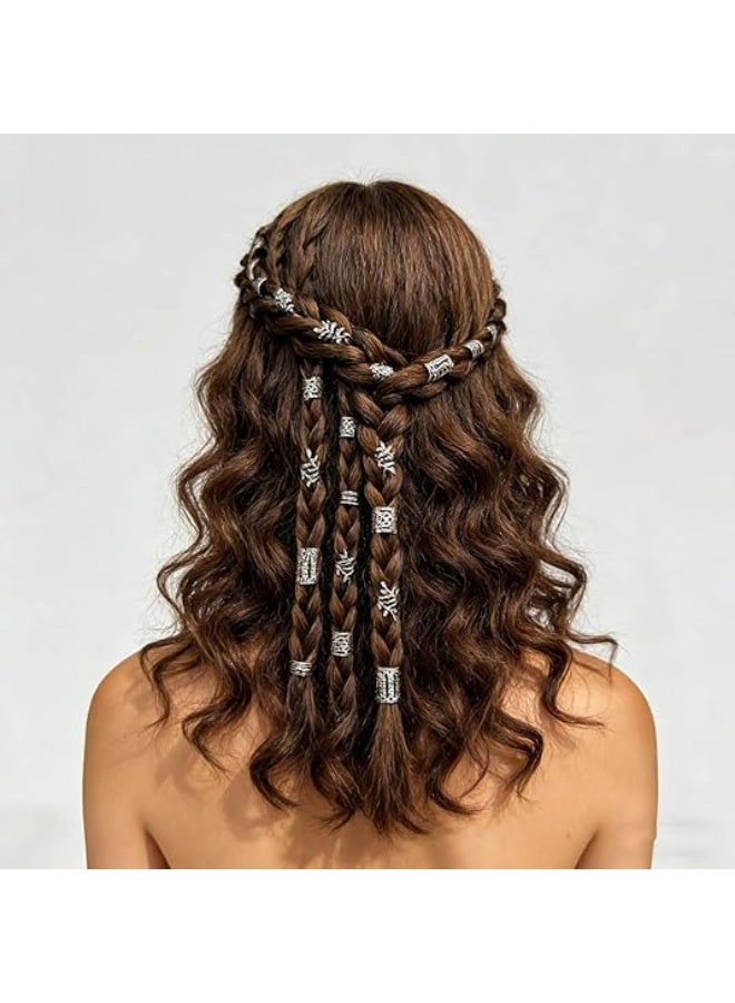 40pcs Solid Color Hollow Out Braid Rings Vintage Hair Rings Hair Buckles Stylish Hair Accessories For Women And Daily Use Wear - Image 5