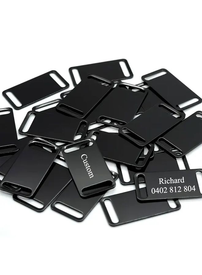Black Aluminum Multi-Colored Engraved Blanks For Pet ID Tags Metal Crafts - Image 2