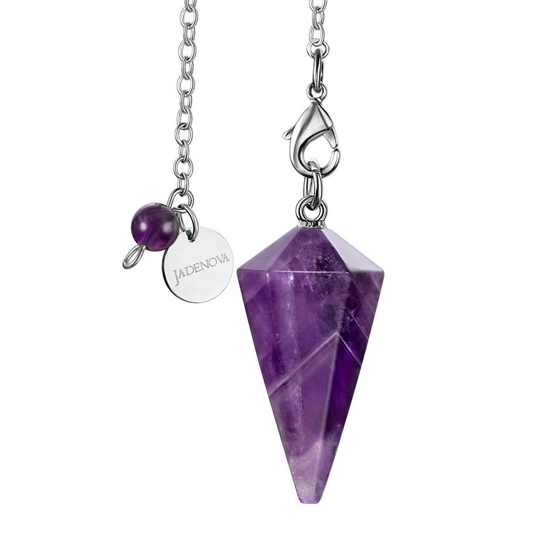 JADENOVA Amethyst conical pendant necklace - Image 1