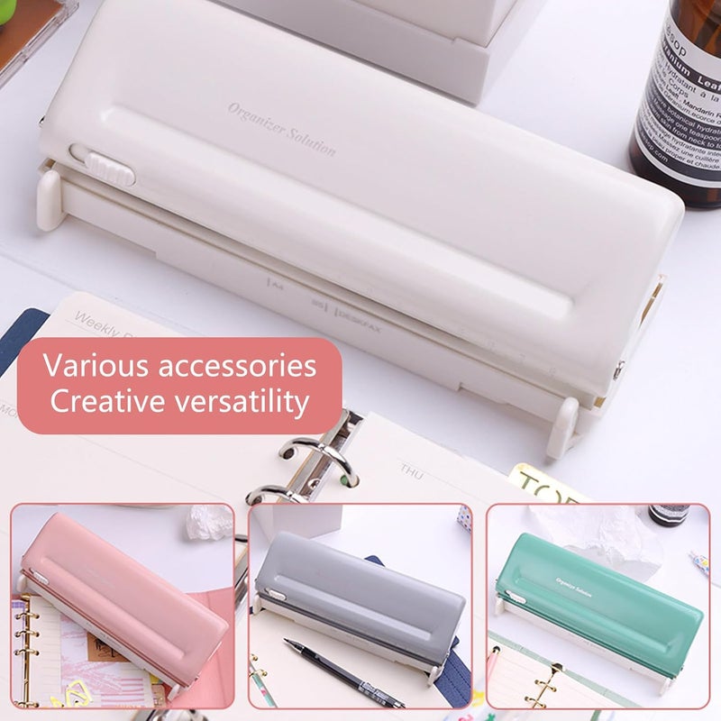 ثقب الورق اليدوي الرمادي 6 و 9 ثقب للمستندات المدرسية والمكتبية - Image 3