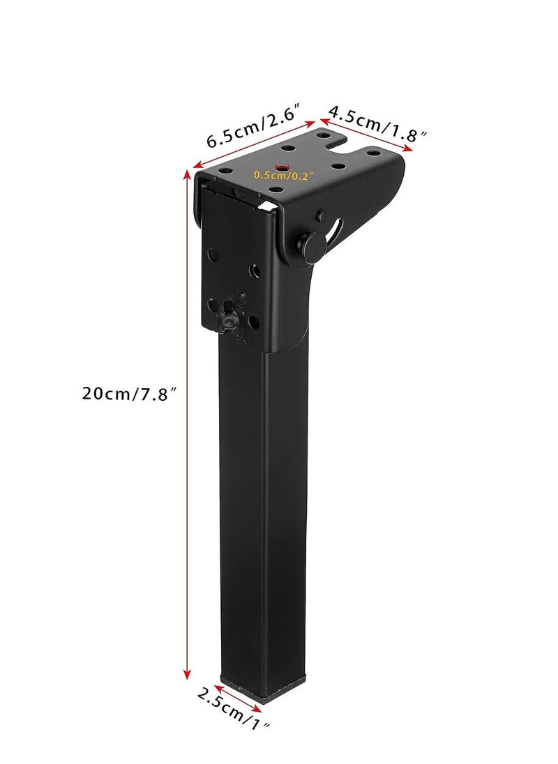 SYOSI - Folding Table Legs Bed Support Metal Hairpin Table Legs Set of 4 Black Folding Furniture Legs feet foldable Laptop Table Coffee Table Replacement Legs for Bed Cabinet Wardrobe Couch 8 Inch - Image 1