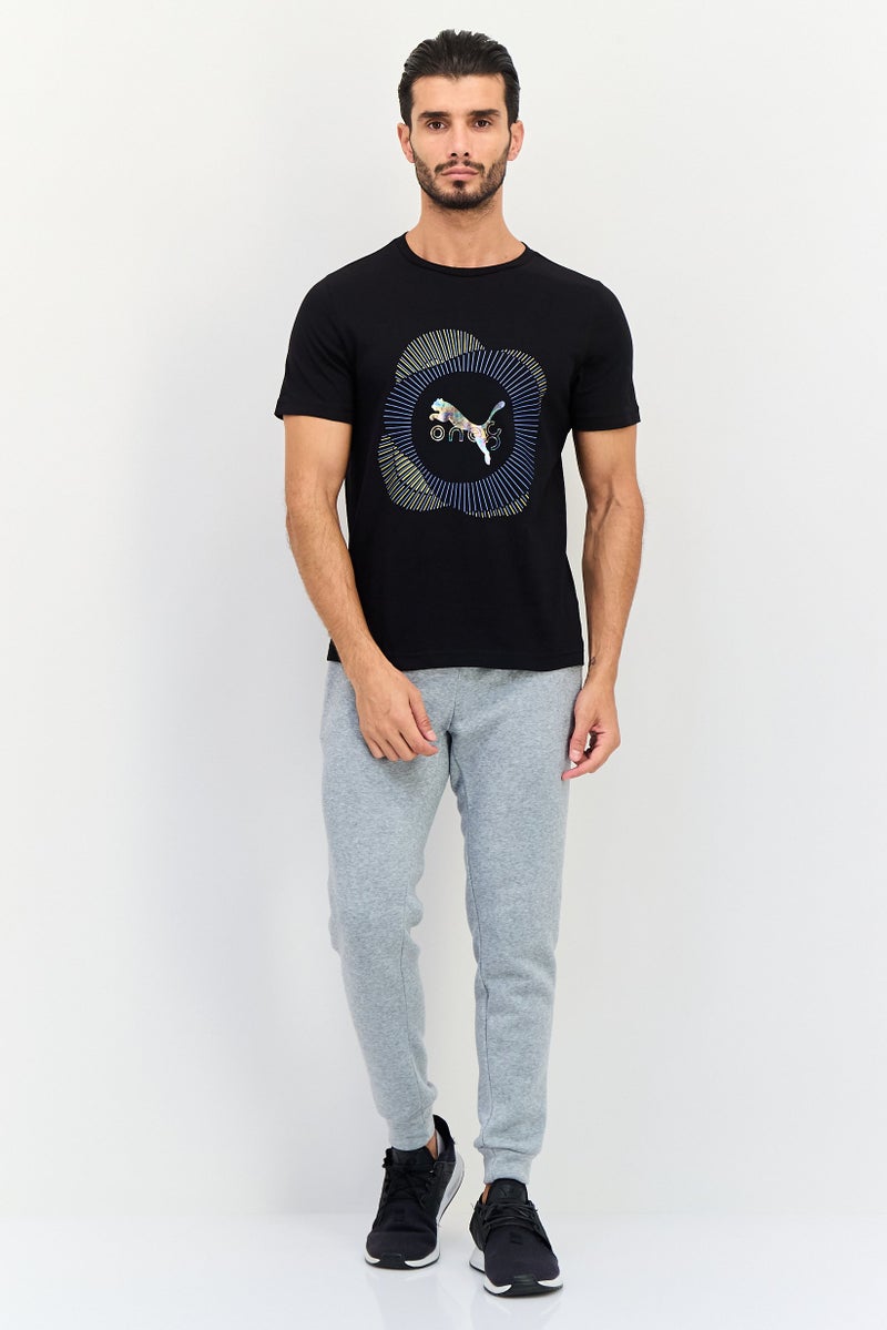 PUMA تي شيرت رياضي للرجال بأكمام قصيرة، خارجي، أسود - Image 4