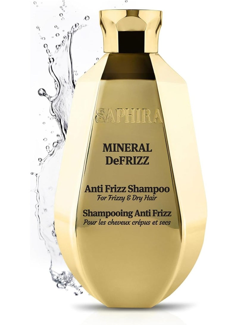 Saphira Mineral Defrizz Anti-Frizz Hair Shampoo With Hyaluronic Acid | 250 ml | Clarifying Hydrating Shampoo with Dead Sea Minerals & Diamond Powder | Frizz Control, Shine Boost, Pre-Treatment Prep - Image 1