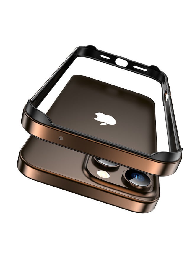 For Apple Mobile Phone Case Metal Aluminum Alloy Frame Shell Four Corners Anti-drop Protective Cover  iPhone13 