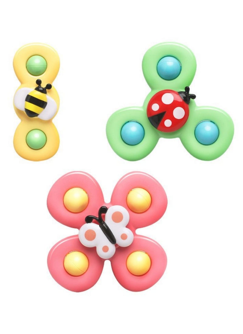 LIXADA 3-PCS Baby Cartoon Insect Fidget Spinner Kids Toys Colorful Gyro Toy Relief Stress Educational Fingertip For Birthday Gift  - Image 1