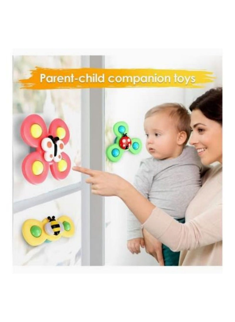 LIXADA 3-PCS Baby Cartoon Insect Fidget Spinner Kids Toys Colorful Gyro Toy Relief Stress Educational Fingertip For Birthday Gift  - Image 5