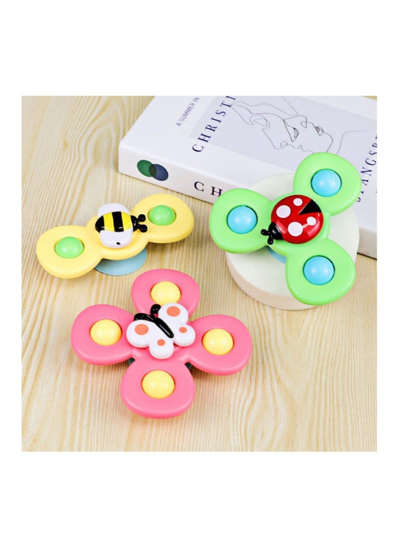 LIXADA 3-PCS Baby Cartoon Insect Fidget Spinner Kids Toys Colorful Gyro Toy Relief Stress Educational Fingertip For Birthday Gift  - Image 2