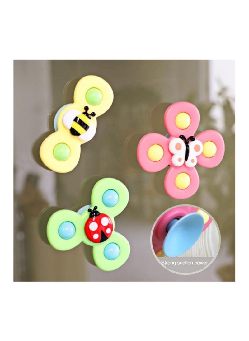 LIXADA 3-PCS Baby Cartoon Insect Fidget Spinner Kids Toys Colorful Gyro Toy Relief Stress Educational Fingertip For Birthday Gift  - Image 4