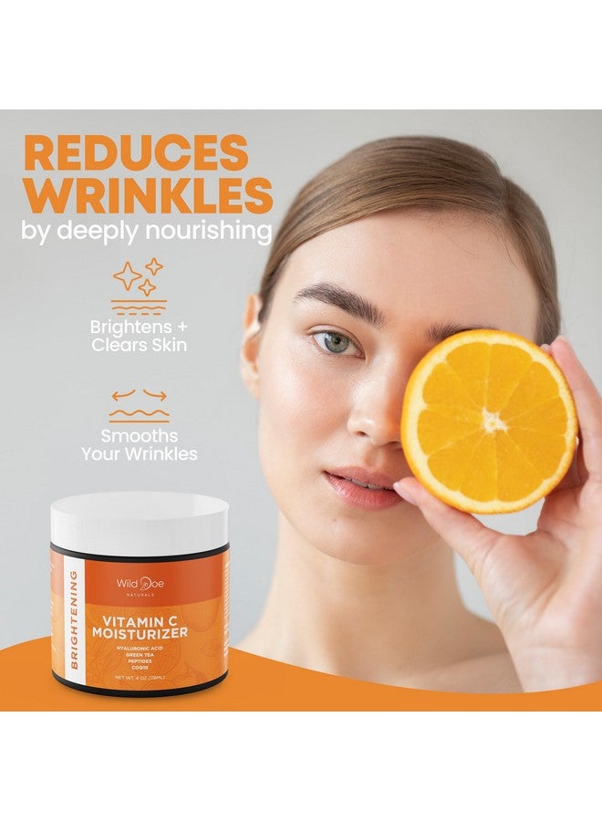 Wild Doe Naturals Vitamin C Face & Neck Moisturizer - Firming Eye Cream, Anti-Aging, Glowing Skin with Green Tea, Hyaluronic Acid, Vitamin E, Jojoba Oil 4oz - Image 4