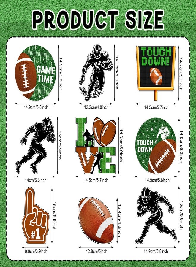 Reyoust 9Pcs Football Party Hanging Streamers Game Day Hanging Swirls Decoration Boy First Year Down Birthday Foil Streamer Swirl Spiral Door Decorations Football Sports Ceiling Whirls for Tailgate Party - Image 2