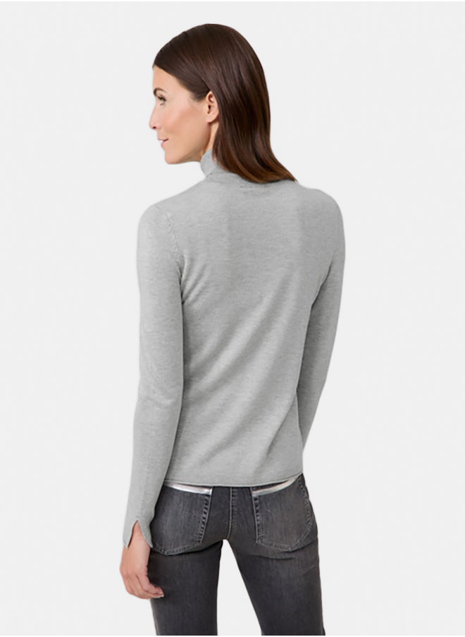 GERRY WEBER Polo Neck Jumper With Sleeve Vents  - Image 2
