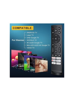 Hisense Rplacement Remote Control for Hisense Android/Laser/VIDAA TVs, 65E7H for Hisense UHD 4K ULED Google TVs  - Image 4