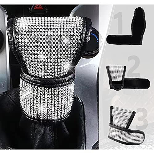 Aokdom Crystal Auto Gear Shift Cover Bling Car Accessories,Universal Car Knob Gear Stick Protector from Scratching with Rhinestone Covers Car Decor Accessories for Women(Bling-003) - Image 3