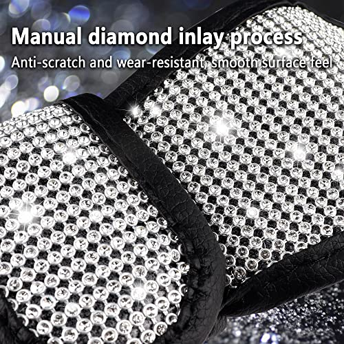 Aokdom Crystal Auto Gear Shift Cover Bling Car Accessories,Universal Car Knob Gear Stick Protector from Scratching with Rhinestone Covers Car Decor Accessories for Women(Bling-003) - Image 4