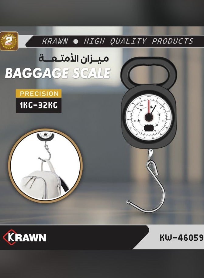 كراون مقياس الأمتعة اليدوي عالي التحمل وخفيف الوزن مقياس وزن تناظري للأمتعة  - Image 1