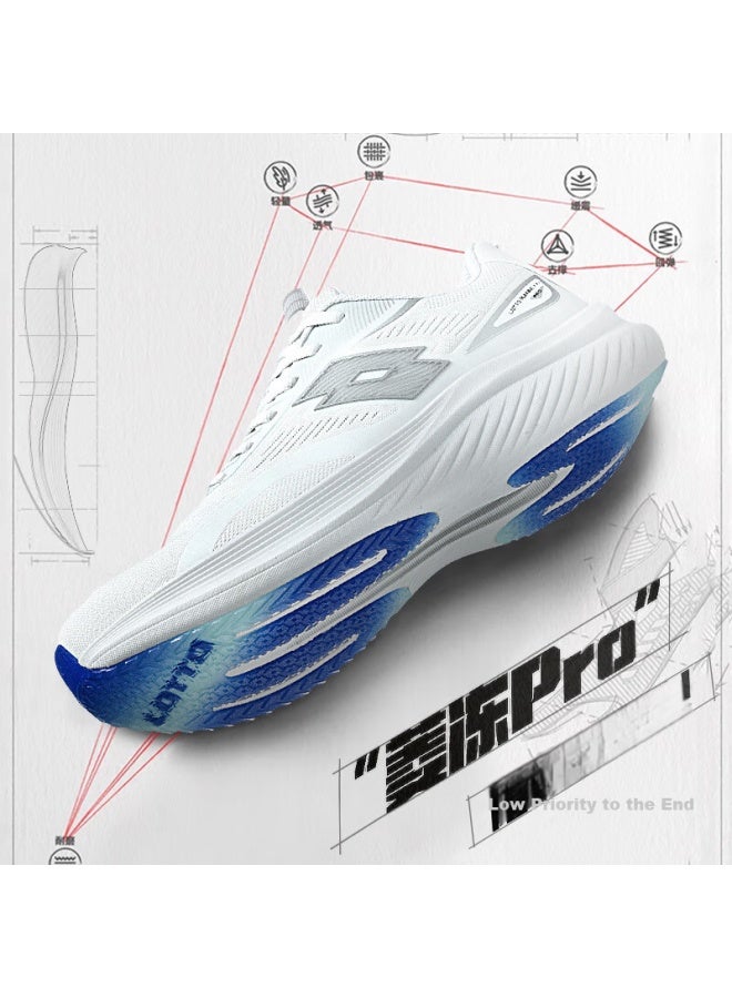 Lotto Women's Casual Couple Shoes Carbon Plate Shock Absorption Breathable Professional Racing Running Shoes Women 330 Gray Size 36 - Image 1