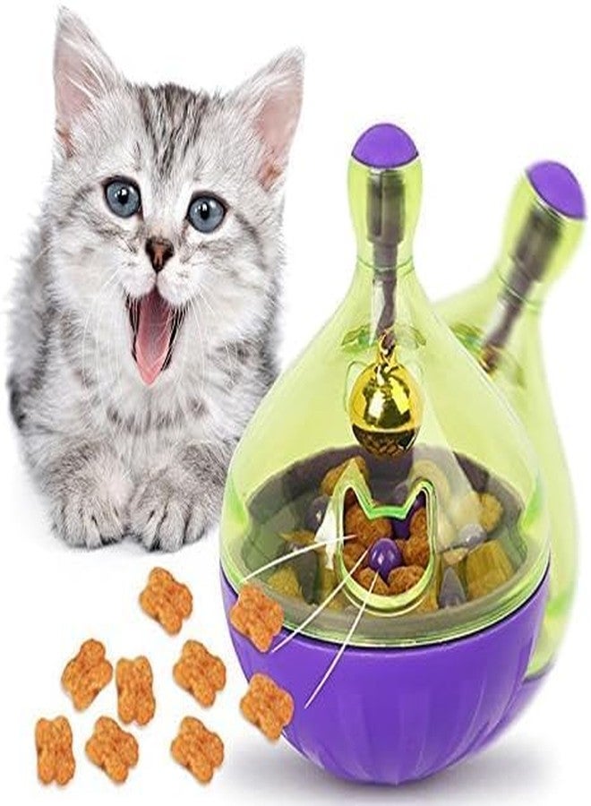 Pups&Pets كرة التغذية البطيئة وموزع الحلوى للحيوانات الأليفة من Pups&Pets Shaking Q، كرة لعبة تفاعلية لتسلية الحيوانات الأليفة وصحتها (بنفسجي) - Image 1