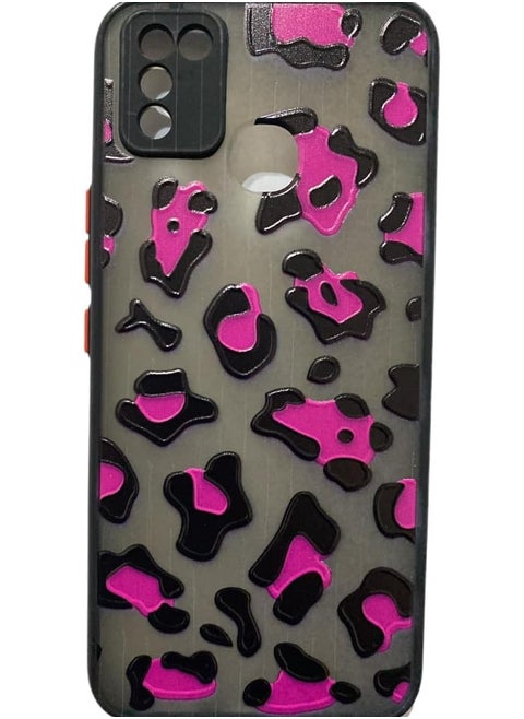 For Infinix Smart 5 Carbon Fiber Tiger Back Cover (Camera Bumper Protector) High Quality Silicone Frame for Easy Grip Designed by 2024 MobileG2 with Kawo Tiger Design1, TPU