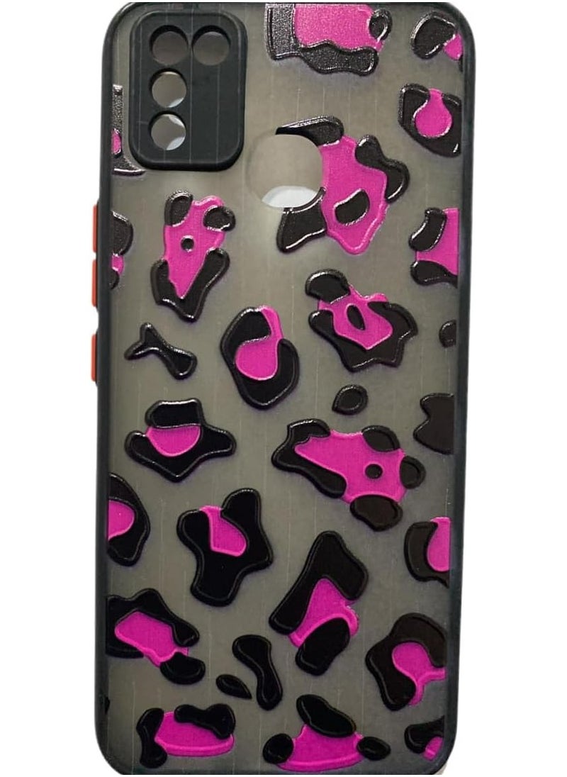 Generic - For Infinix Smart 5 Carbon Fiber Tiger Back Cover (Camera Bumper Protector) High Quality Silicone Frame for Easy Grip Designed by 2024 MobileG2 with Kawo Tiger Design1, TPU - Image 1