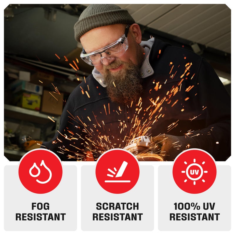 NoCry Safety Glasses Over Eyeglasses â€” Fog and Scratch-Resistant Over Glasses Safety Glasses for Men and Women with Side Shields, UV380 Protection, ANSI Z87 Rated â€” Perfect Safety Goggles Over Glasses - Image 3