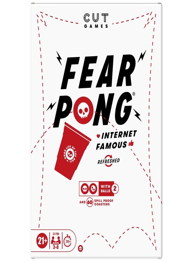 HASBRO - GAMING Fear Pong Adult Party Game by Cut | Internet Famous Extreme Pong Game with Wild Dares | Ages 21+ | 2-8 Players | 30 Mins. - Image 1