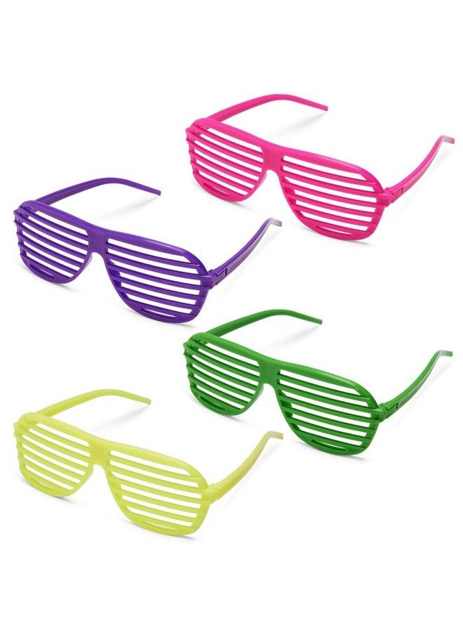 Blue Panda 36 Pack Shutter Shades 80S Retro Style Party Sunglasses For Props Decorations Costumes (4 Colors)  - Image 5