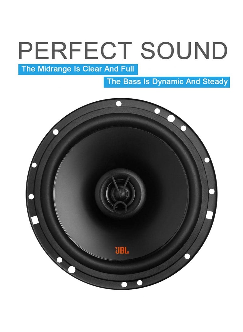 JBL High-Performance 240W 6.5" 2-Way Coaxial Car Speakers with 40W RMS and Clear Sound Reproduction - 2 Pieces